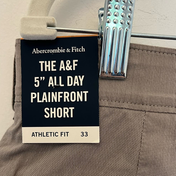 Abercrombie & Fitch The AF All Day Plain front Short Athletic Fit 33 x 5 NEW - Picture 3 of 4